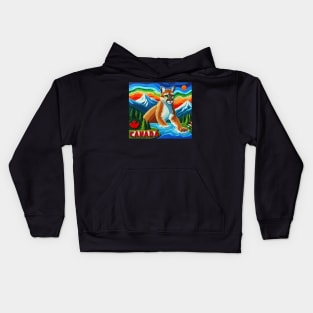 Mountain Lion Canada . Kids Hoodie